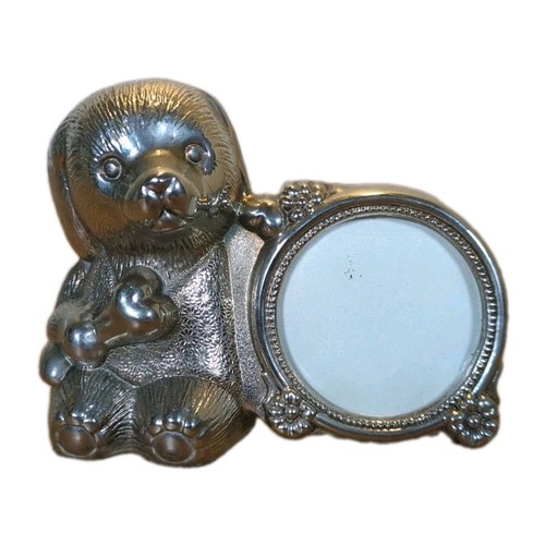 Vintage silver plated dog with - dog,