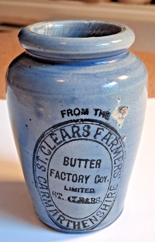 Antique blue cream pot st - antique,