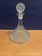 Fine Cut Crystal Glass Ships Decanter