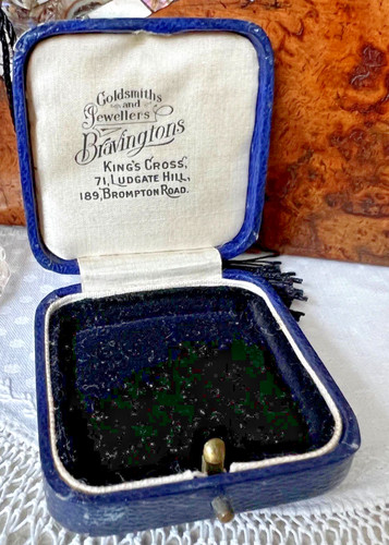 Vintage blue faux - blue, tooled