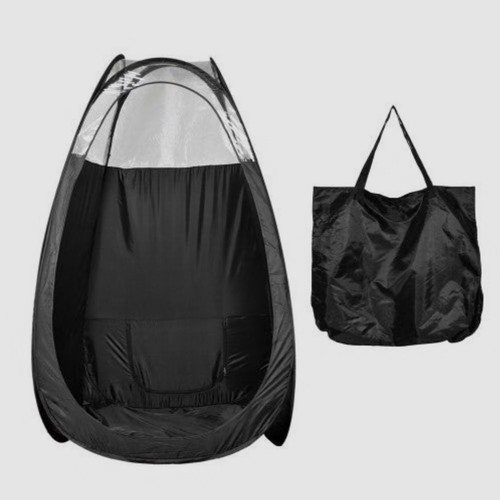 Black spray tanning tent with - spray,