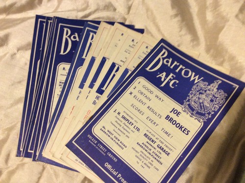 Barrow home programmes 1963 - barrow,