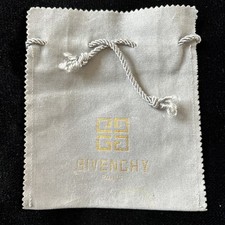 vintage Givenchy velvet grey faux suede drawstring watch/jewellery storage pouch