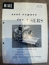 NIAE Test Report for Users Taarup Flail Mower (Model SK 1500) Report 490 1965