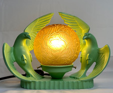 1930s Art Deco Green Spelter