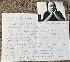 IRVINE WELSH Hand Written Signed Letter TRAINSPOTTING Autograph