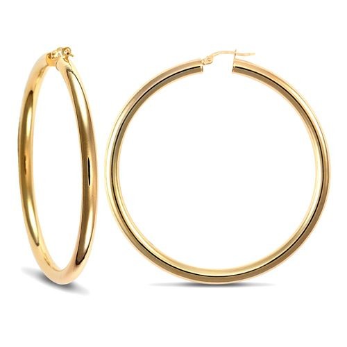 Creole earrings 9ct yellow - earrings,