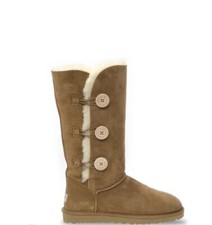 UGG Bailey Button Triplet II Chestnut Fur Boots Womens Size US 10/ UK 8