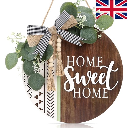 Wooden welcome sign door - -,