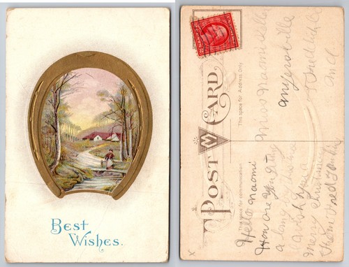 Best wishes horseshoe - wishes, river
