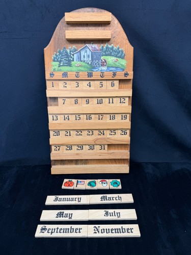 Vintage wooden perpetual - wooden,