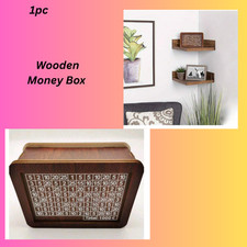 Wooden Money Box with Counter