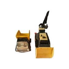 2 rare vintage metal tonka trucks 