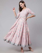 Indian Women Leaf Print Flared