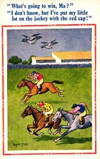 Comic Postcard C1950 Horse
