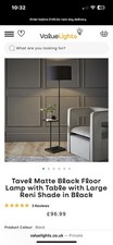 Habitat Sagara Black Opal Shelf Floor Lamp