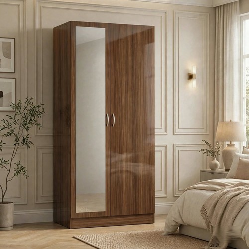 Modern wooden wardrobe door - wardrobe, 2