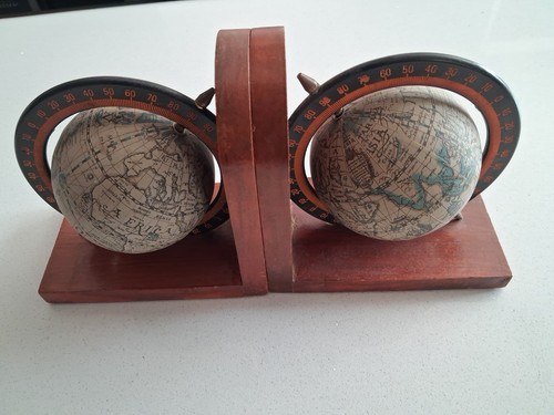 Vintage globe book ends - book, ends.
