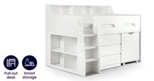 DFS Odie White Mid Sleeper Bed