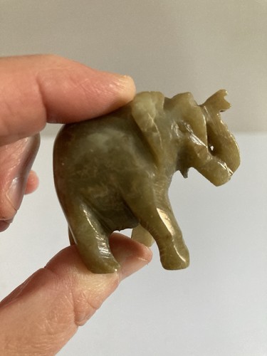 Elephant ornament soapstone - elephant, ornament.