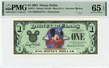2001 $1 Disney Dollar Sorcerer