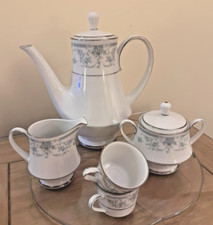 *RARE* Noritake LEGENDARY 'String of Pearls' Coffee Set TRIO -No. 3480 -Vintage.