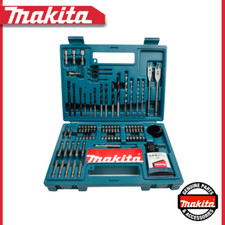 Makita 100 Piece Power Drill Bit Set Screwdriver Set - Holesaw Masonry HSS PZ2 +