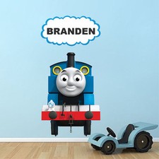 Thomas The Train Kids Room Wall Decal Thomas The Tank Engine Custom Name, n93