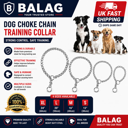 Strong metal dog - choke, chain