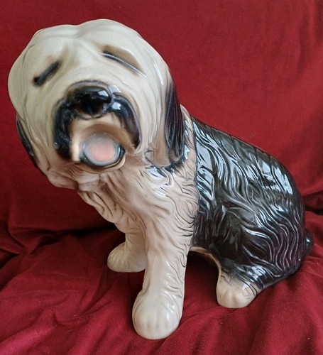 Ceramic old english sheepdog - ceramic,