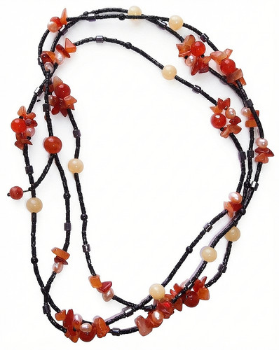 Real pearls carnelian - pearls,,