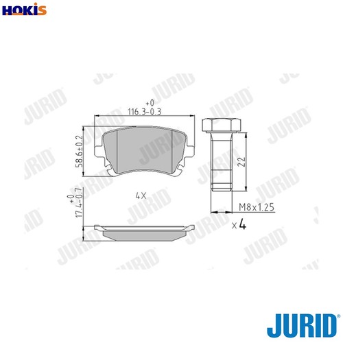 Brake pad set disc - brake,