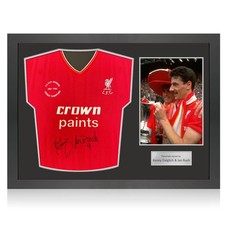 Ian Rush & Kenny Dalglish Dual Signed 1986 Liverpool Football Shirt. Icon Frame