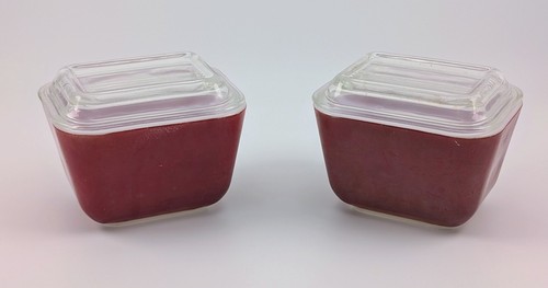 Set vintage pyrex red - of,