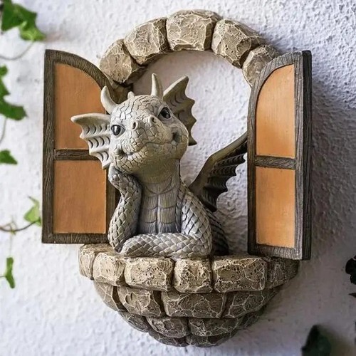 Gothic fantasy resin dragon - resin,
