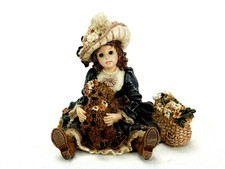 Boyds Yesterday's Child Dollstone Figurine, Meredith w/Jacqueline, Daisy Chain