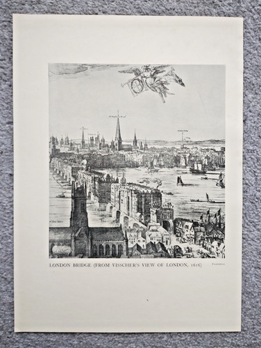 London bridge from visscher - bridge,, visscher's