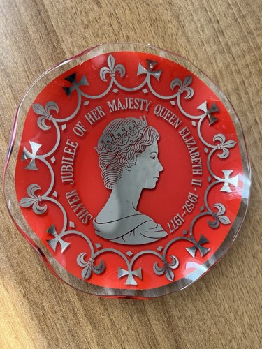 Vintage red glass ashtray - vintage,