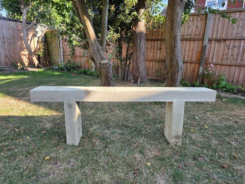 Wooden garden seater - wooden, 3