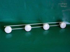 White Coat Rack 4 Knob FRENCH