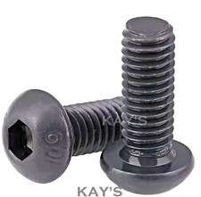 M8 M10 M12 BUTTON HEAD SCREWS ALLEN KEY BOLTS SELF COLOUR 10.9 HIGH TENSILE
