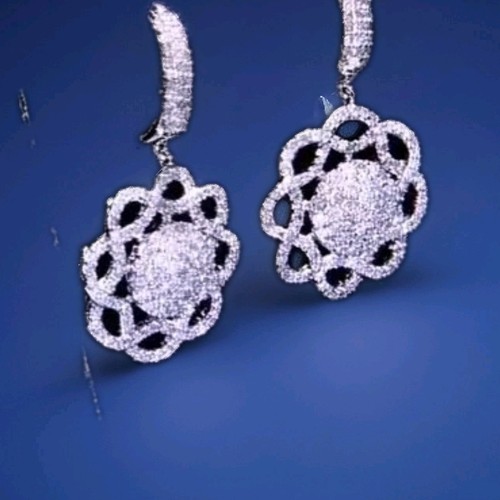 Diamond drop earrings - diamond,