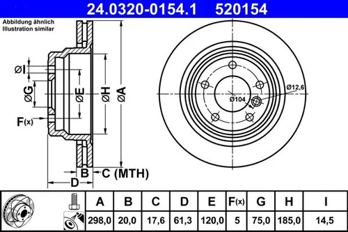 Brake disc vented - 2x,