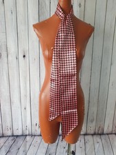 Dog Tooth Pattern Slim Scarf