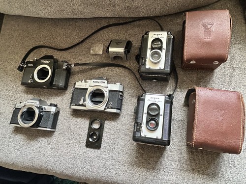 Lot old film - old, cameras