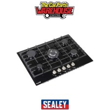 Sealey DH228 Baridi Gas Hob with 5 Cooking Zones 70cm - Black