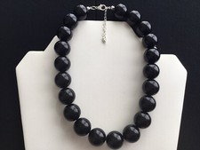  Chunky Black Bead Choker