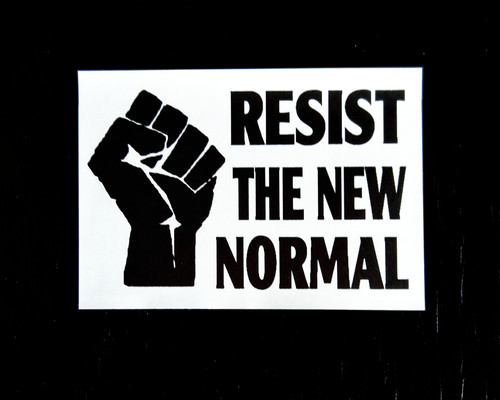 Resist the new - normal, sticker