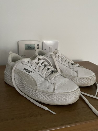 Ladies white puma - white,