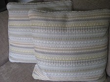 DFS striped  blue mix cushion